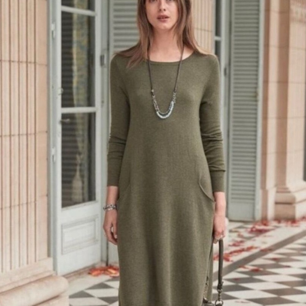 Sundance Film Noir Silk Blend Lagenlook Sweater Dress Sz XS